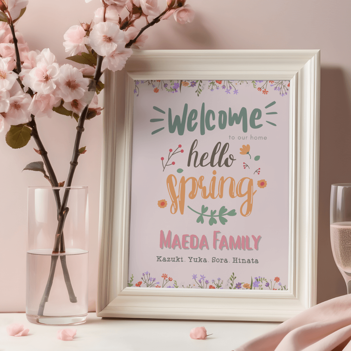 【1年使える＊ウェルカムファミリーポスター5枚セット】 お正月・春・夏・ハロウィン・クリスマス 〈A4・はがき〉 | 3枚目